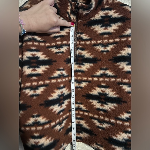 🦅 American Eagle Quarter Zip Fleece Crop Sweater - Picture 7 of 7